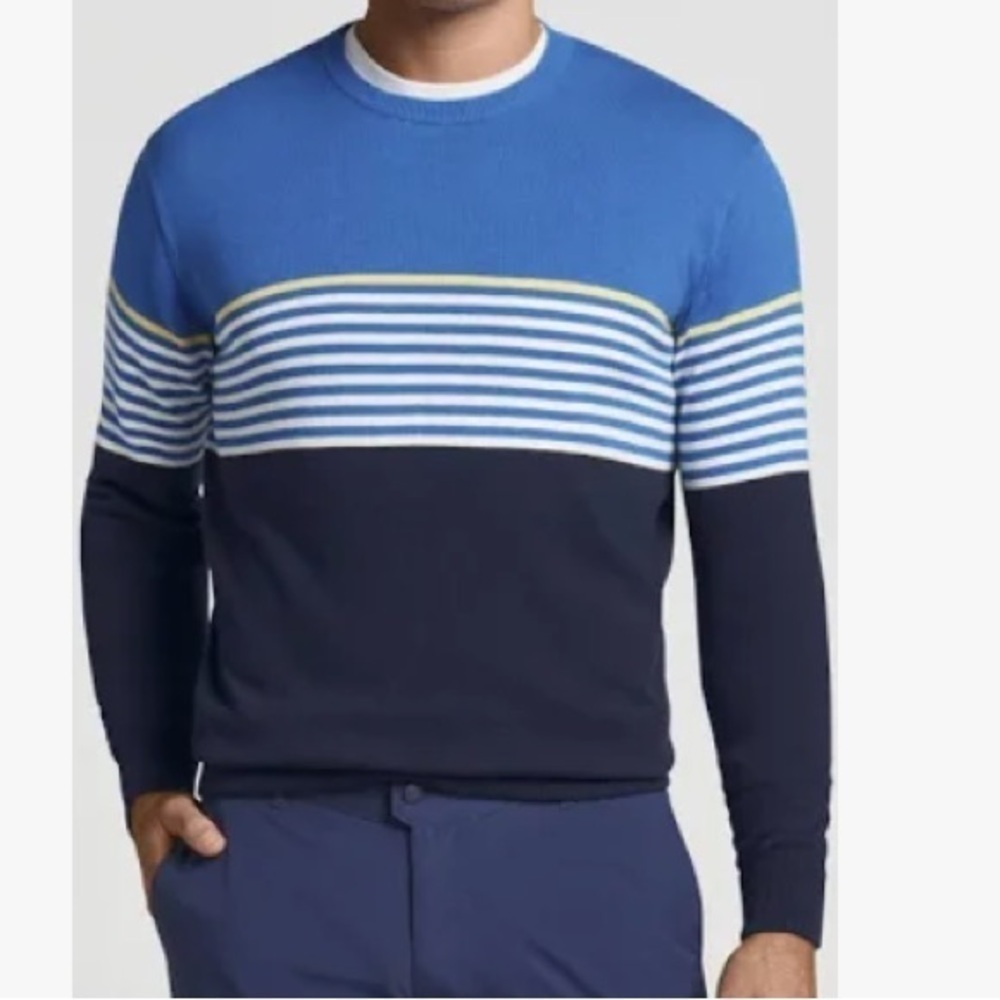 Peter Millar Men’s Sweater Size XL Pima Cotton Merino Wool Blend Top B18